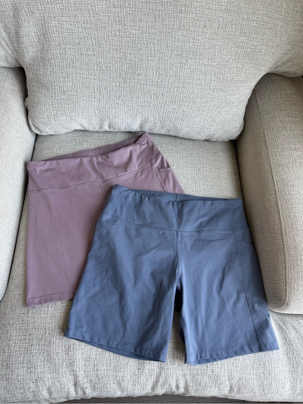 DKNY Two-Pack Active Shorts — Mauve & Slate Blue